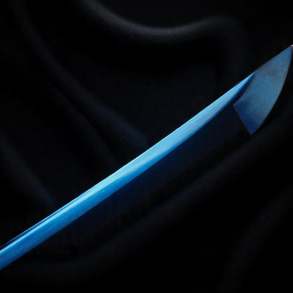 Blauer Drache Katana – T10-Stahl – Klingenansicht