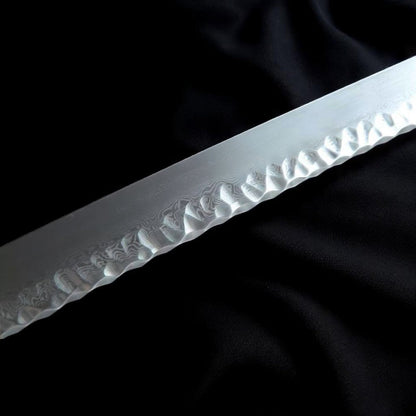 Feuerblüte Katana – Damaststahl – Gesamtansicht