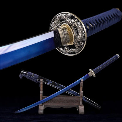 Blauer Drache Katana – T10-Stahl – Hauptansicht
