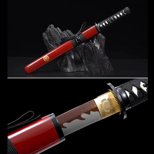 Tanto Kimitsu – handgeschmiedetes Tanto-Messer aus T10-Stahl mit Saya