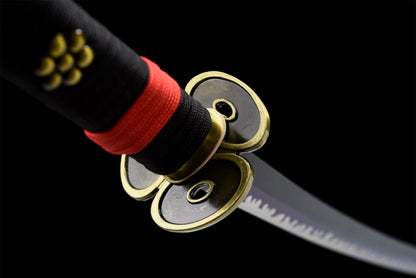 Black Enma Katana-Schwert – Griff-Detail