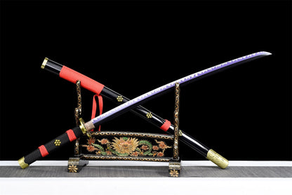 Black Enma Katana-Schwert – Saya-Detail