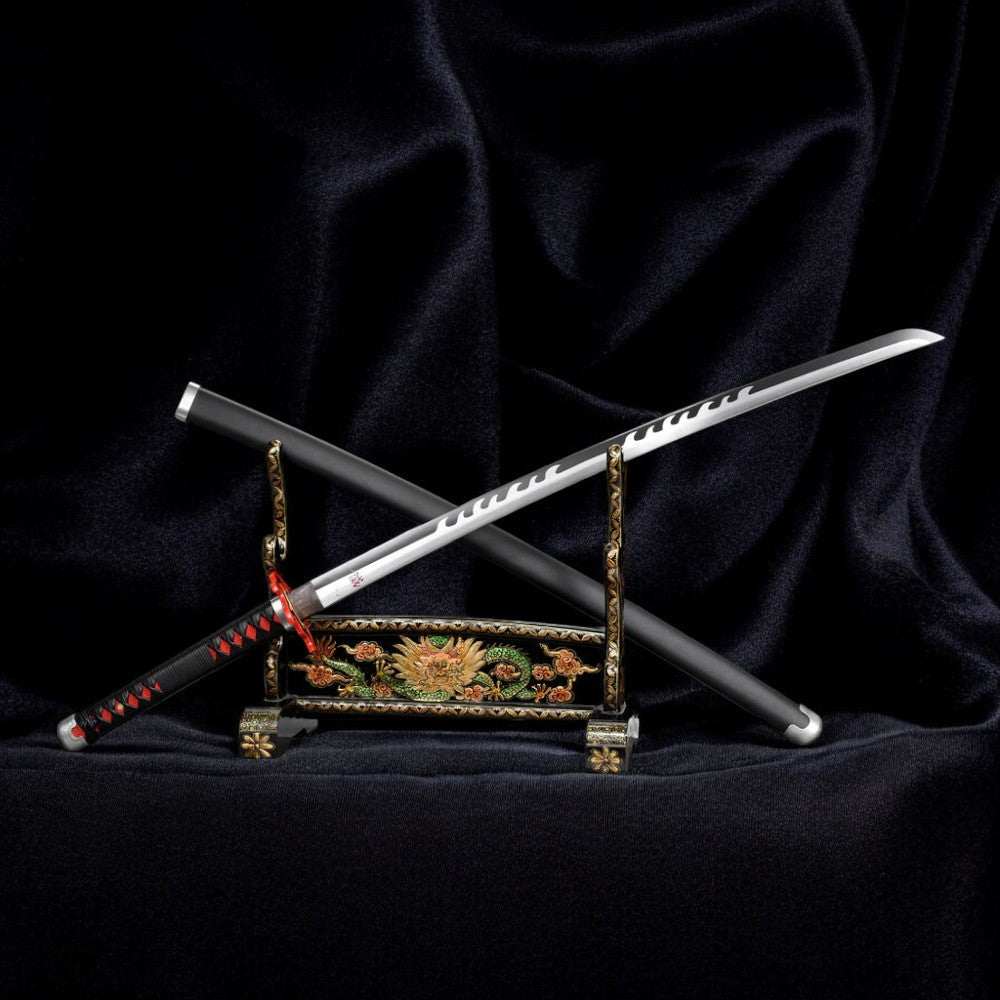 Tanjiro Kamado Katana-Schwert V2 – Gesamtansicht
