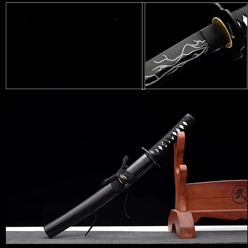 Tanto Iyo – japanisches Tanto-Messer mit schwarzer T10-Klinge und Saya