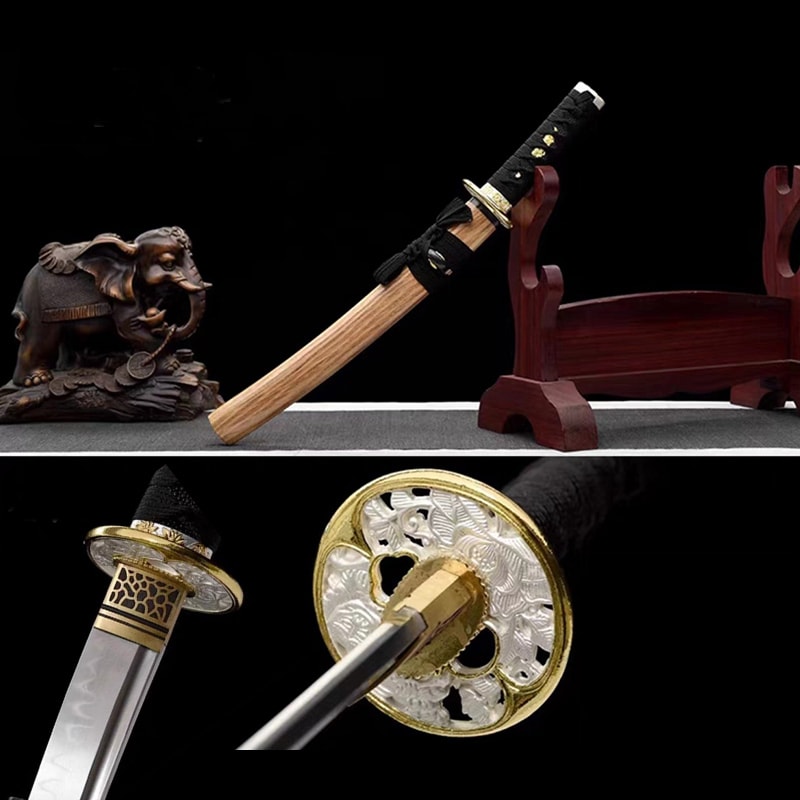 Tanto Niihama – japanisches Tanto-Messer aus T10-Stahl mit echtem Hamon und Saya